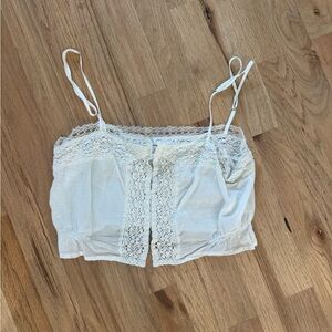 Cotton Candy White Lace Camisole Top